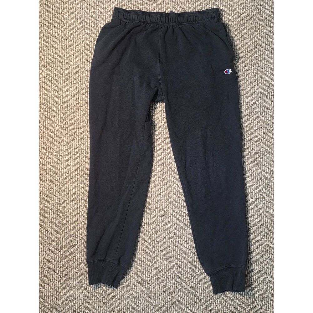 Champion Men's Size Large Navy Blue Fleece Elastic Waist Jogger Sweatpants